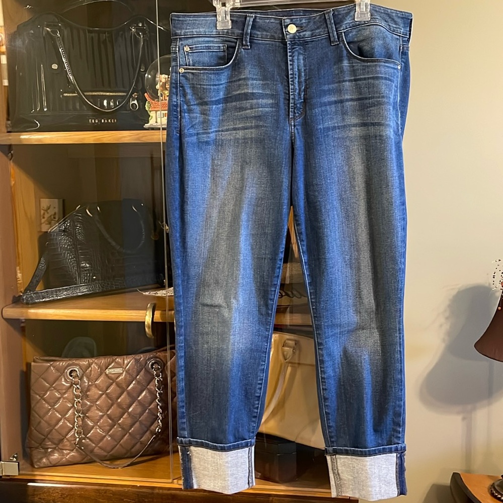 Not Your Daughters Jeans, size 14w. Lorena boyfriend style with cuffed bottom.